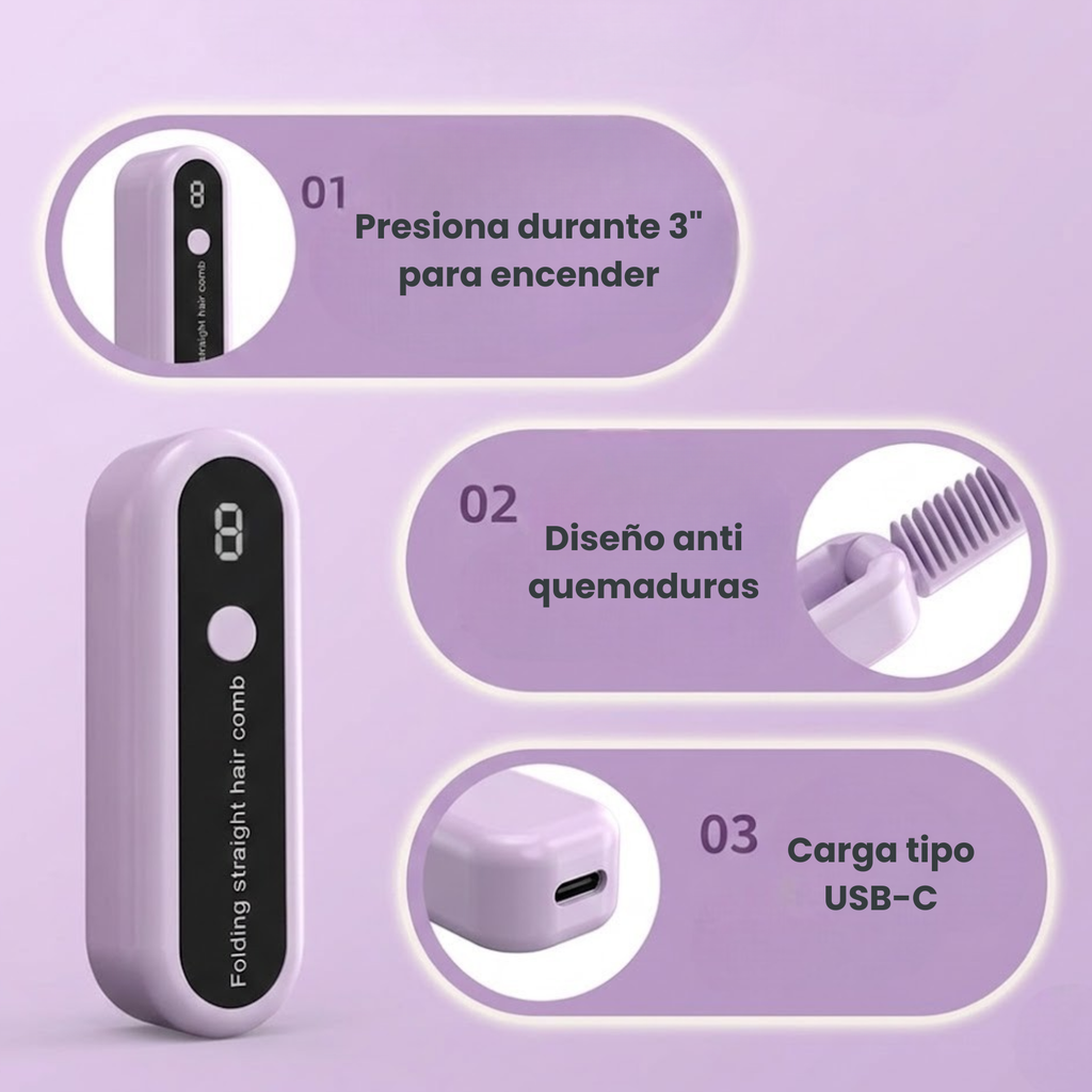 Peine Alisador Portátil Inalámbrico | LissGo |